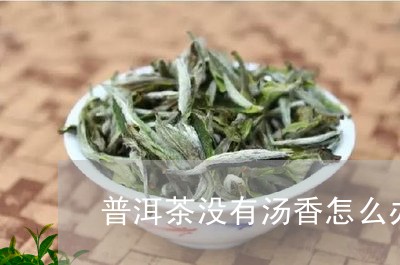 普洱茶没有汤香怎么办/2023120676958