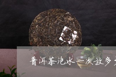 普洱茶泡水一次放多少/2023092820697