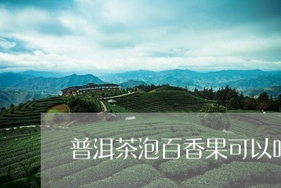 普洱茶泡百香果可以吗/2023061428472