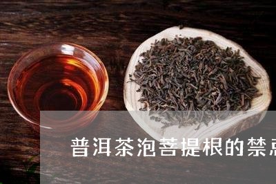 普洱茶泡菩提根的禁忌/2023072405139