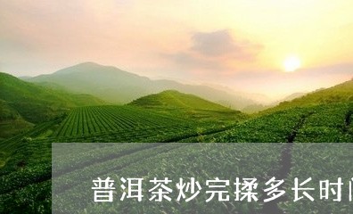 普洱茶炒完揉多长时间最好/2023112828271