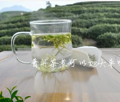 普洱茶煮可以加大枣吗/2023062289713