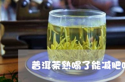 普洱茶熟喝了能减肥吗/2023062915170