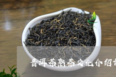 普洱茶熟茶文化介绍词/2023121701403