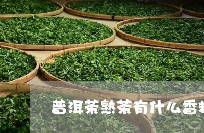 普洱茶熟茶有什么香料好/2023083039272