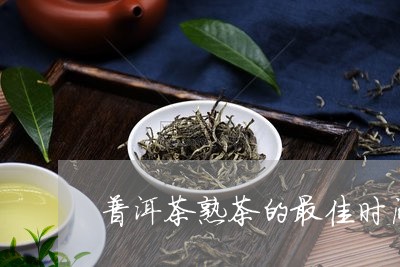 普洱茶熟茶的最佳时间/2023080350591