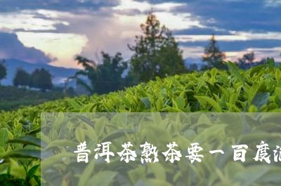 普洱茶熟茶要一百度泡吗/2023121736371