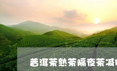 普洱茶熟茶隔夜茶减肥/2023062431713