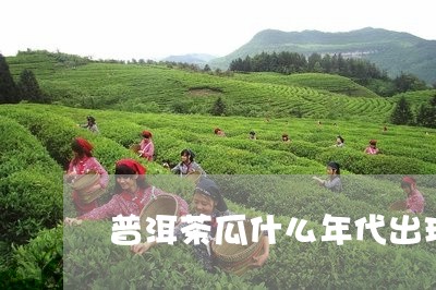 普洱茶瓜什么年代出现/2023093066469