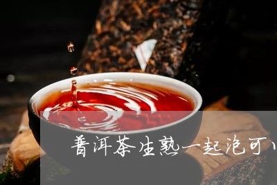 普洱茶生熟一起泡可以吗/2023110158706