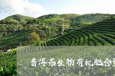 普洱茶生物有机肥含量/2023112494026