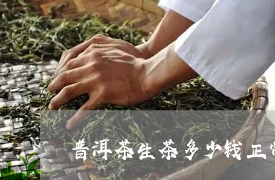 普洱茶生茶多少钱正常/2023062260816