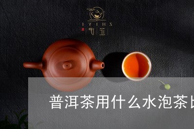 普洱茶用什么水泡茶比较好/2023081537258