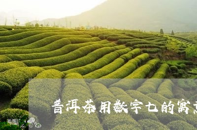 普洱茶用数字七的寓意/2023120640595