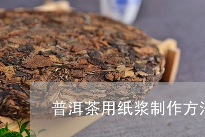 普洱茶用纸浆制作方法/2023073053849