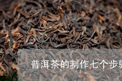 普洱茶的制作七个步骤/2023072394724