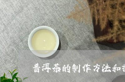 普洱茶的制作方法和技巧视频/2023110289586