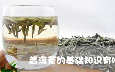 普洱茶的基础知识有哪些方面/2023121723836