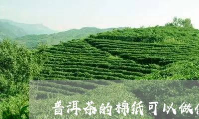 普洱茶的棉纸可以做什么/2023082416180