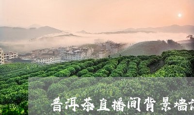 普洱茶直播间背景墙设计/2023110738392