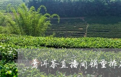 普洱茶直播间销量排名/2023120664362