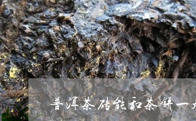 普洱茶砖能和茶饼一起存放/2023051018483