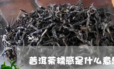 普洱茶糯感是什么意思/2023062131804