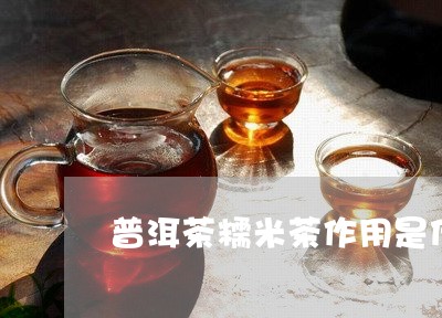 普洱茶糯米茶作用是什么/2023110156036