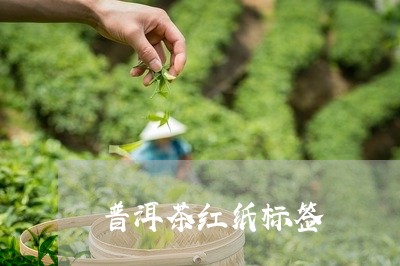 普洱茶红纸标签/2023120349483