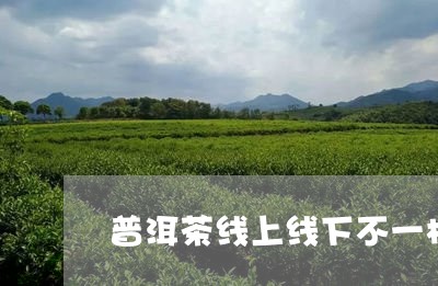 普洱茶线上线下不一样/2023061405140