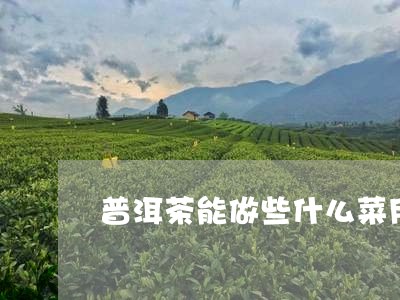 普洱茶能做些什么菜用茶/2023110762704