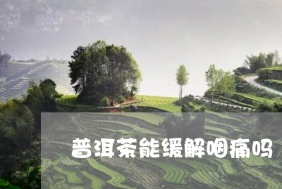 普洱茶能缓解咽痛吗/2023091511583