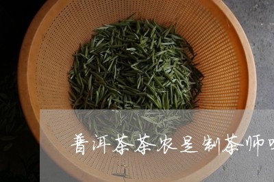 普洱茶茶农是制茶师吗为什么/2023082884947