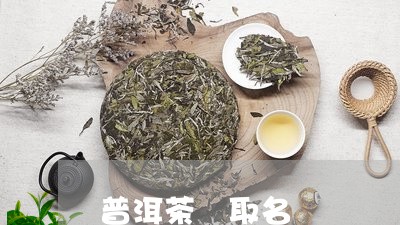 普洱茶莊取名/2023042652359