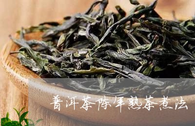 普洱茶陈年熟茶煮法/2023070982505