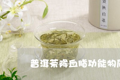 普洱茶降血脂功能物质/2023062436250