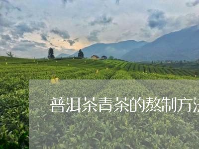 普洱茶青茶的熬制方法/2023092876362