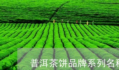 普洱茶饼品牌系列名称/2023062305938