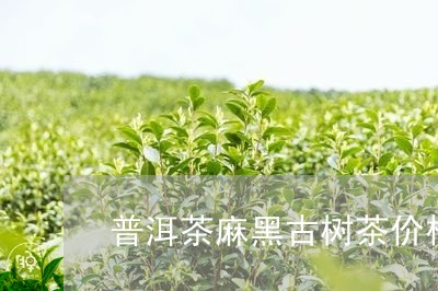 普洱茶麻黑古树茶价格/2023100568571