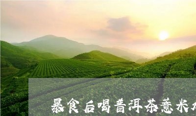 暴食后喝普洱茶薏米水可以吗/2023110746158