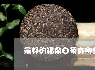 最好的福鼎白茶有哪些/2023120727504