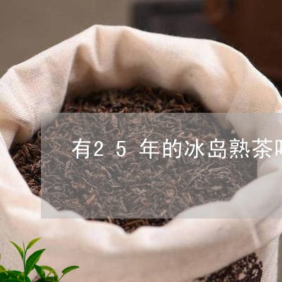 有25年的冰岛熟茶吗/2023061257462