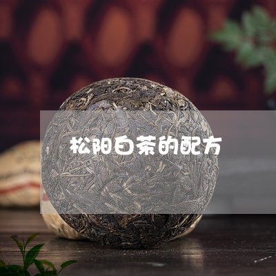 松阳白茶的配方/2023060260484