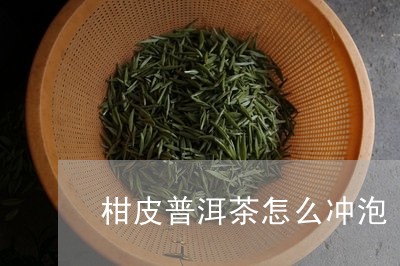 柑皮普洱茶怎么冲泡/2023070929482