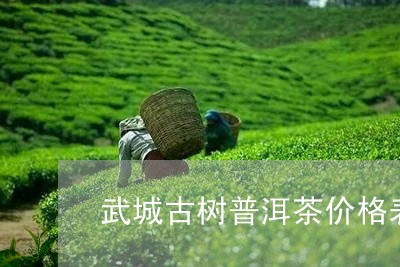 武城古树普洱茶价格表图/2023121726170
