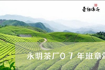 永明茶厂07年班章颂/2023061147459