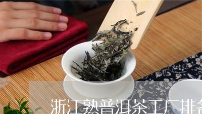 浙江熟普洱茶工厂排名/2023121726379
