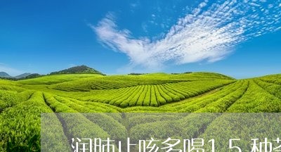 润肺止咳多喝15种茶/2023060877382