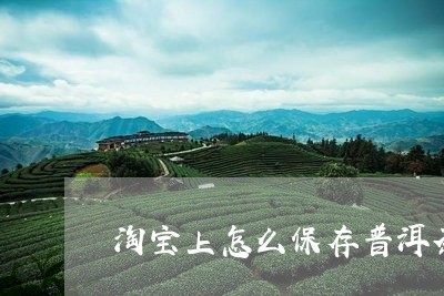 淘宝上怎么保存普洱茶/2023062915868