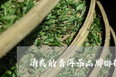 清爽的普洱茶品牌排行前十名/2023083137570